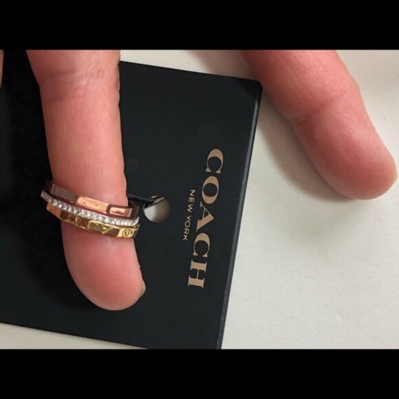⚡⚡SALE-Coach Triple Rings Size 7⚡⚡ - Picture 8 of 9